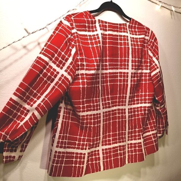 Pendleton Vtg Women's 10 Red White Snazzy Jacket - Picture 9 of 12